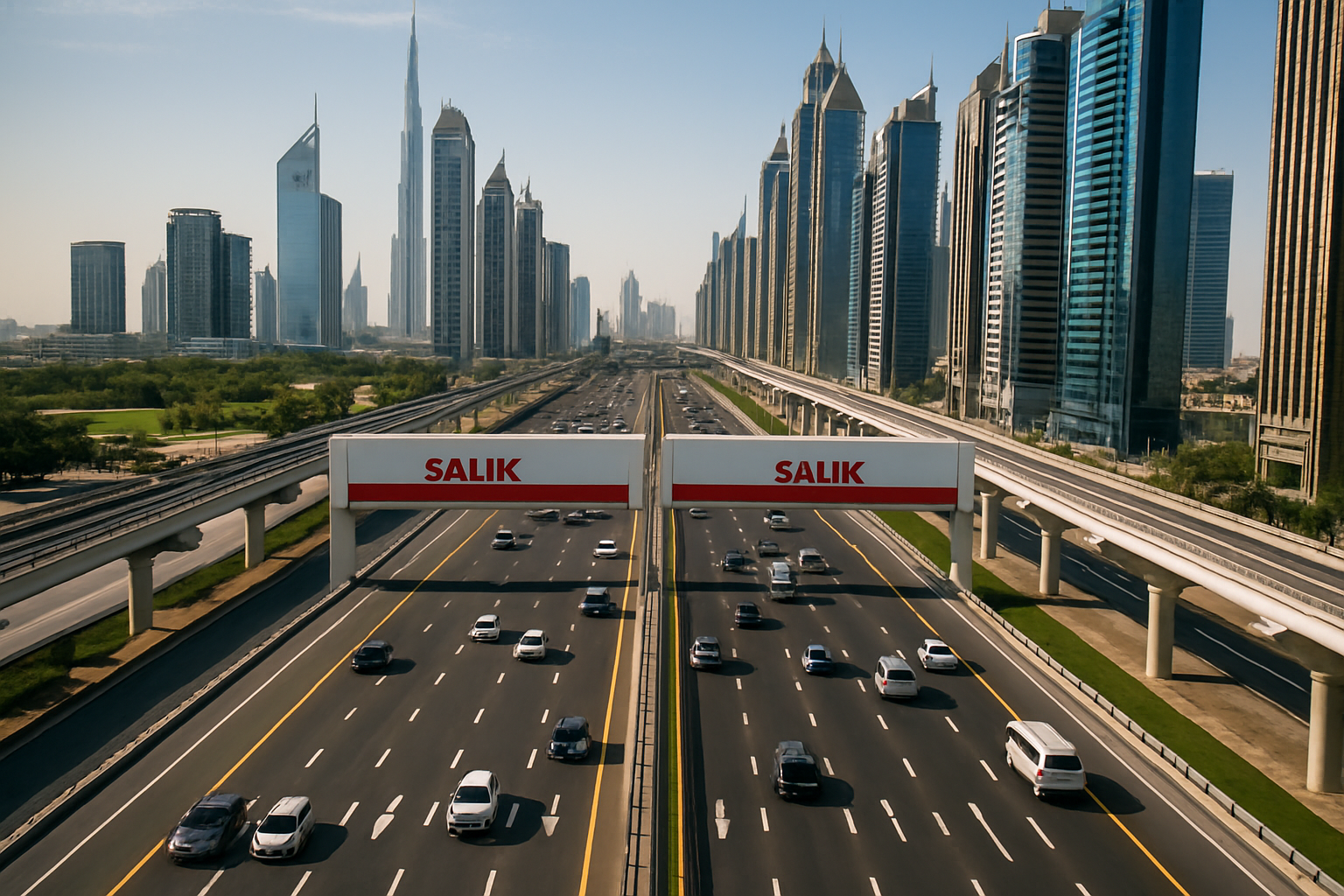 Overview of Dubai’s toll gates on Sheikh Zayed Road